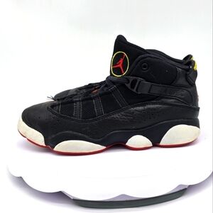 Air Jordan Shoes 3 Youth 6 Rings Playoff Sneakers 322992 063 Black Red